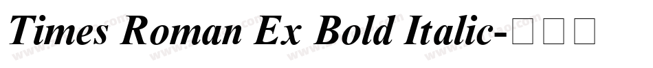 Times Roman Ex Bold Italic字体转换
